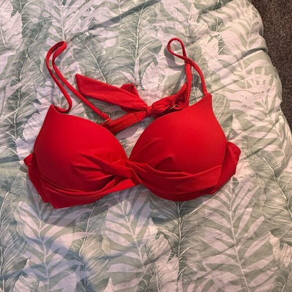 Red Swim Top - padded cups - Picture 1 of 3